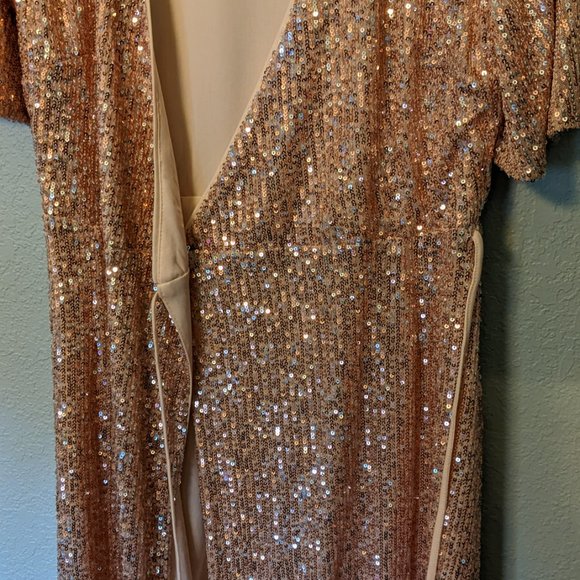 Miss Socialite Rose Gold Sequin Dress - Red Dress Boutique - Picture 5 of 7